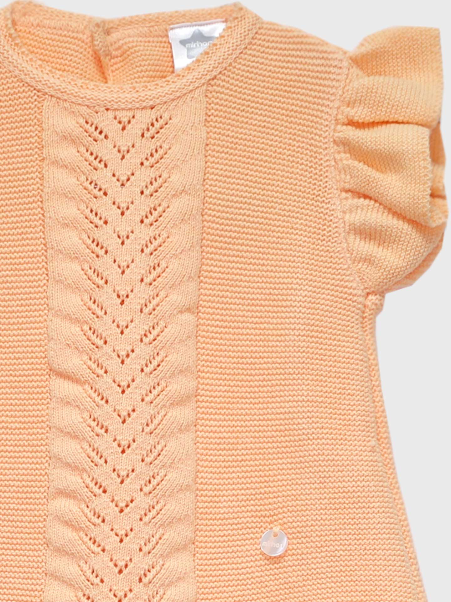 Peach Knit Diaper Set