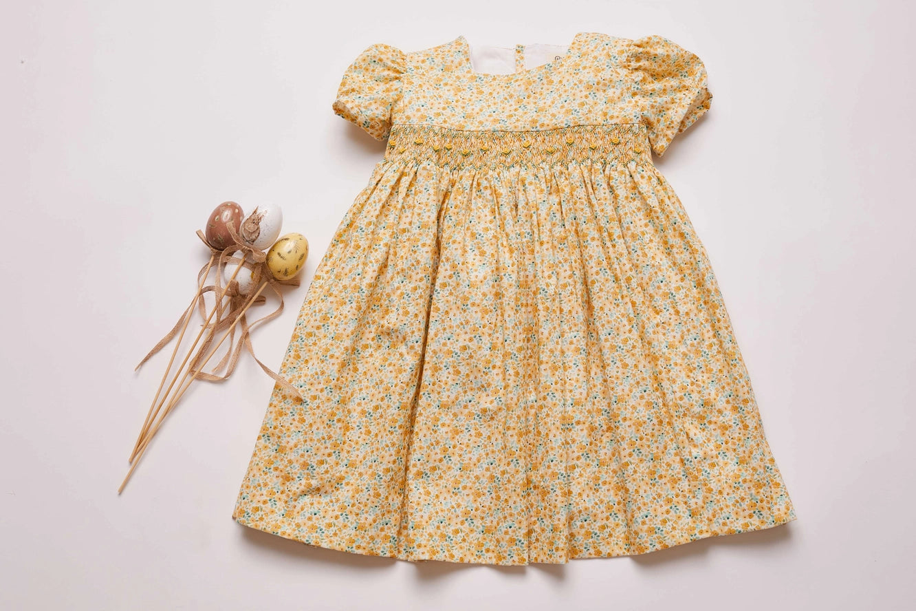 Punto Smock Amarelo Classic Dress