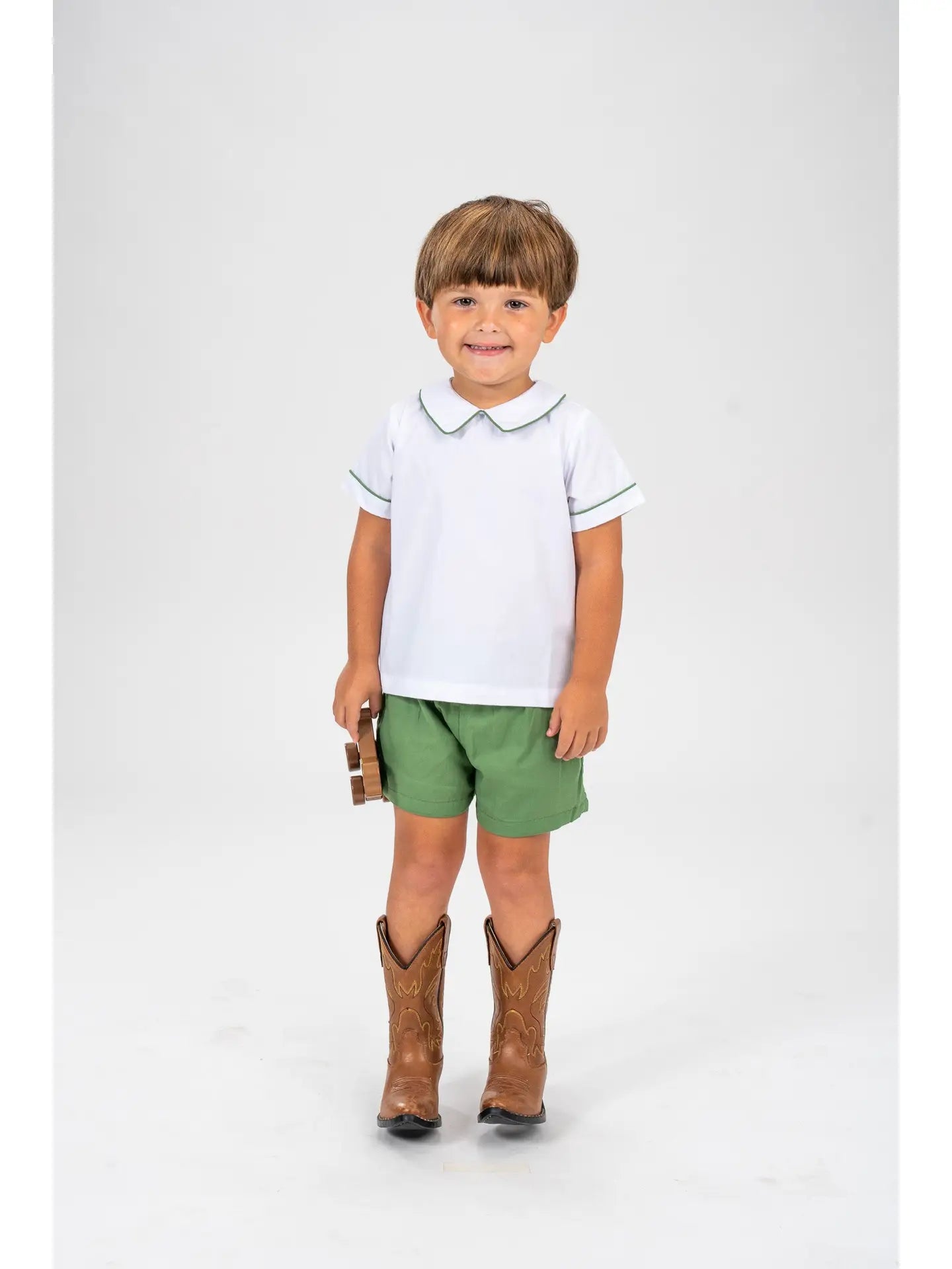 Hunter Green Kid's Short Set