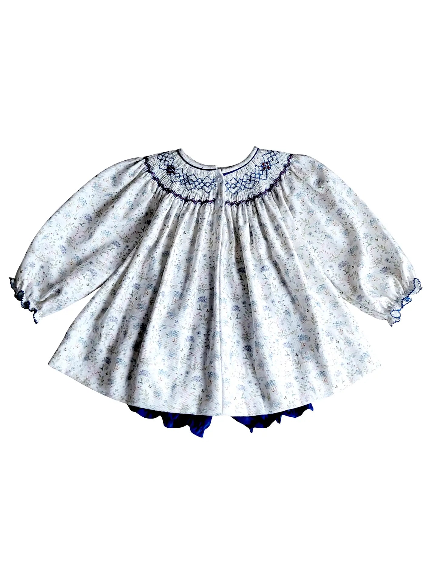 Mia Long Sleeve Fall Floral Girl Hand Smocked Bishop