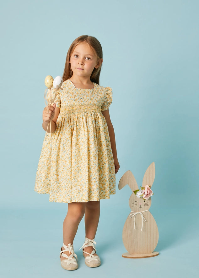 Punto Smock Amarelo Classic Dress