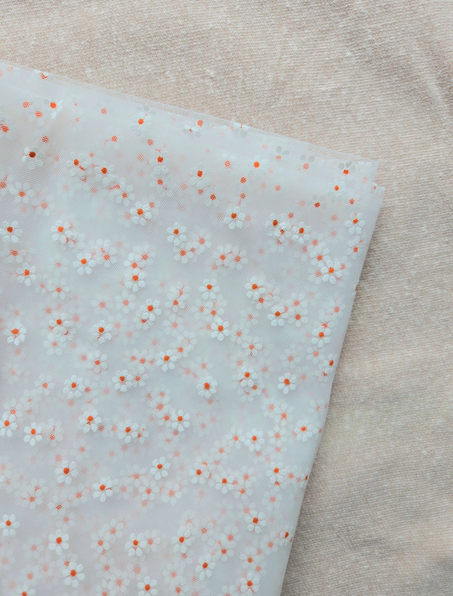 Sheer Daisy Fable Hair Bow on Clip