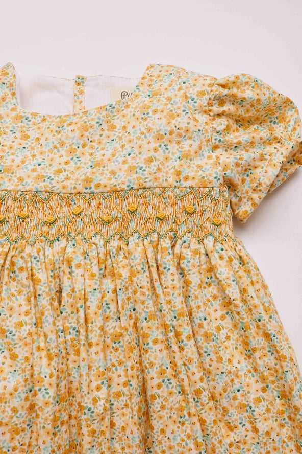 Punto Smock Amarelo Classic Dress