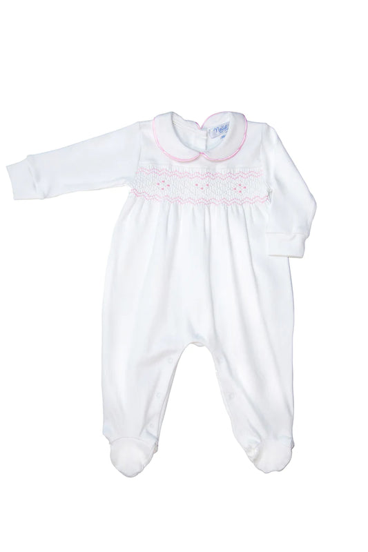 Nella Smocked Baby Girl Footie