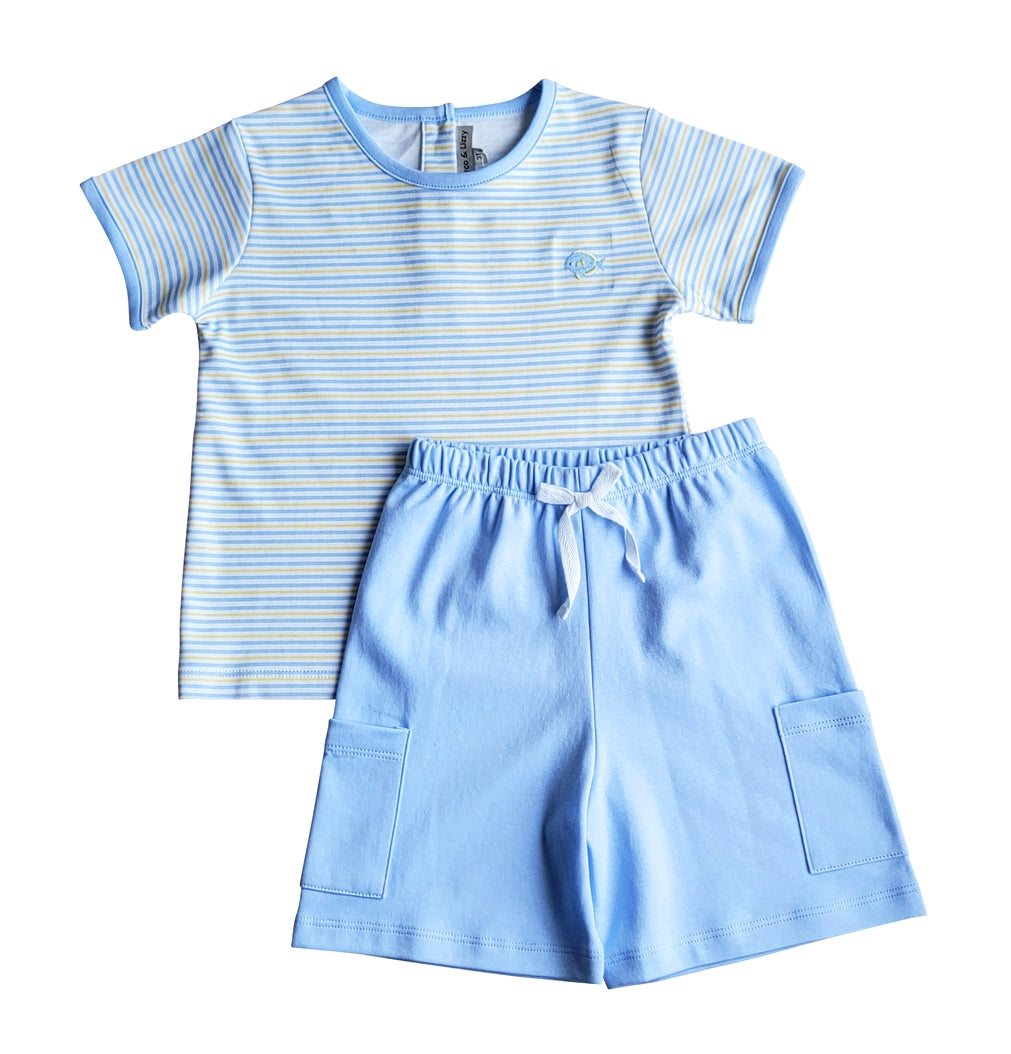 Fish T-Shirt Boy's Shirt & Short Set