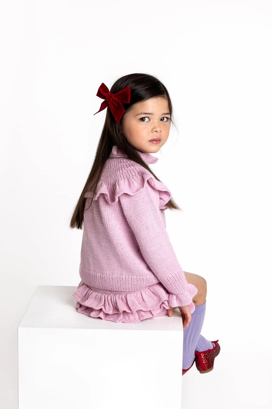 Lucia 'Velvet' Hair Bow Clip- Large