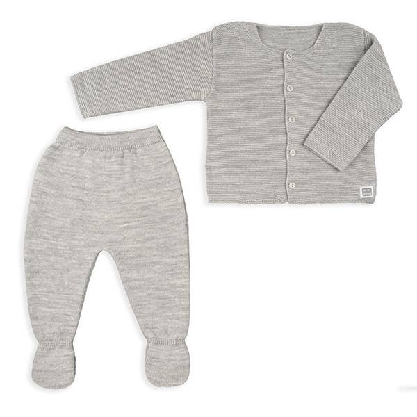 Kobe Two-Piece Infant Set: Grey