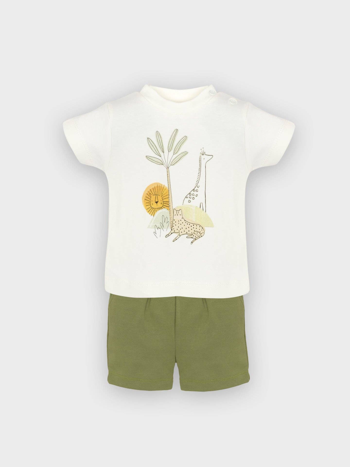 Set SAFARI t-shirt+shorts: PATTERNED SAFARI / 6 M