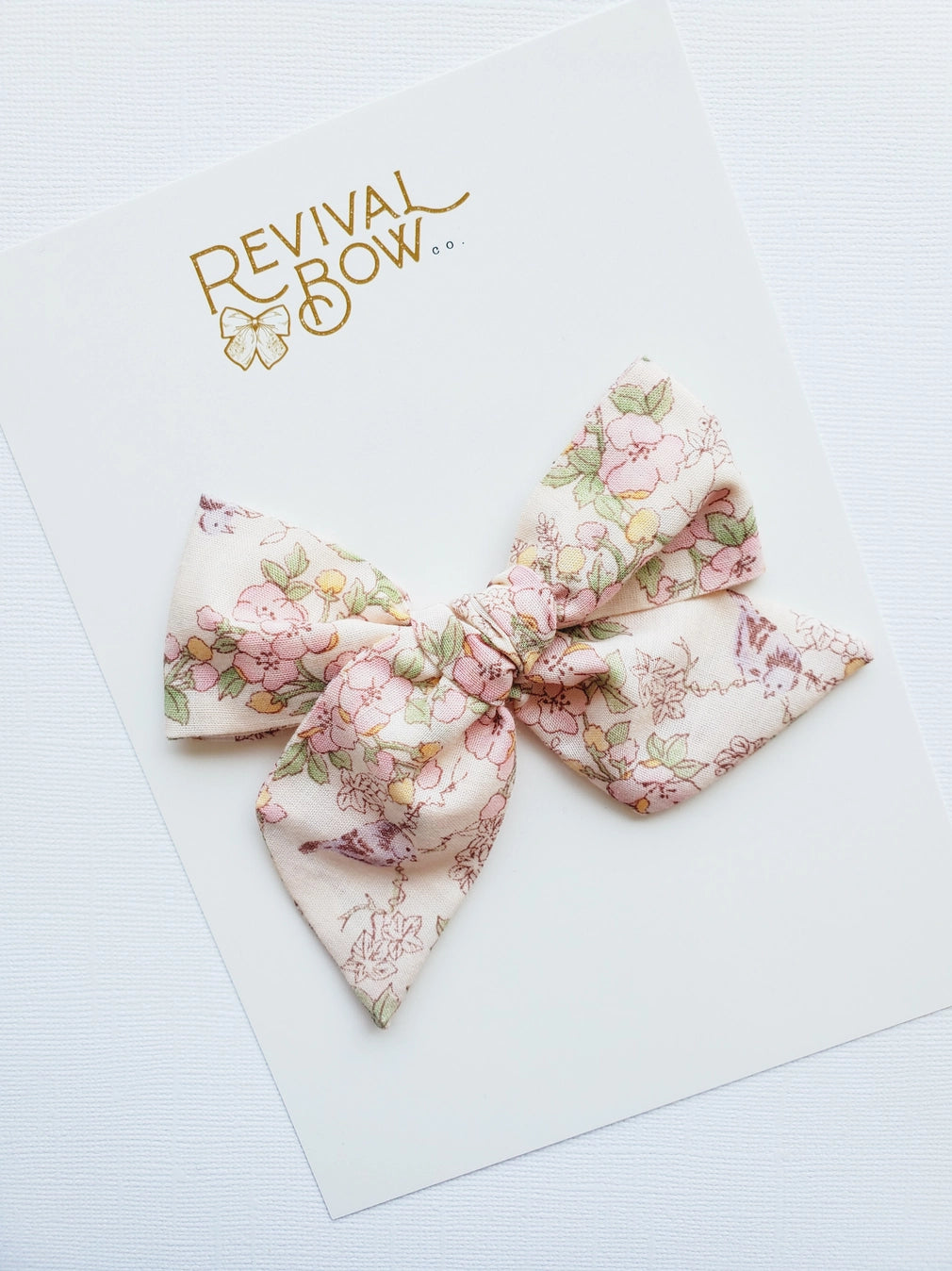Floral Pink Hair Bow