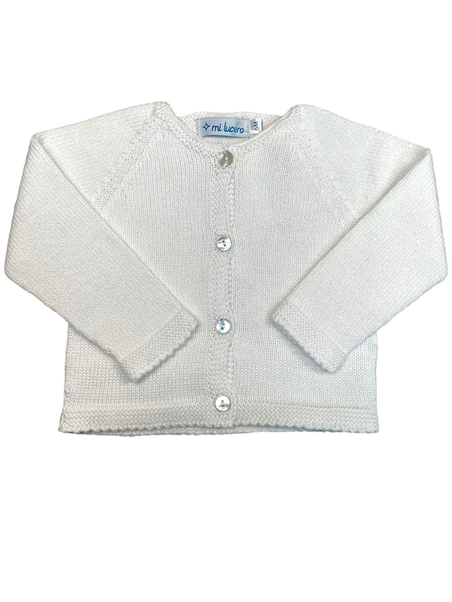 White 4 Button Cardigan