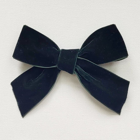 Lucia 'Velvet' Hair Bow Clip- Large
