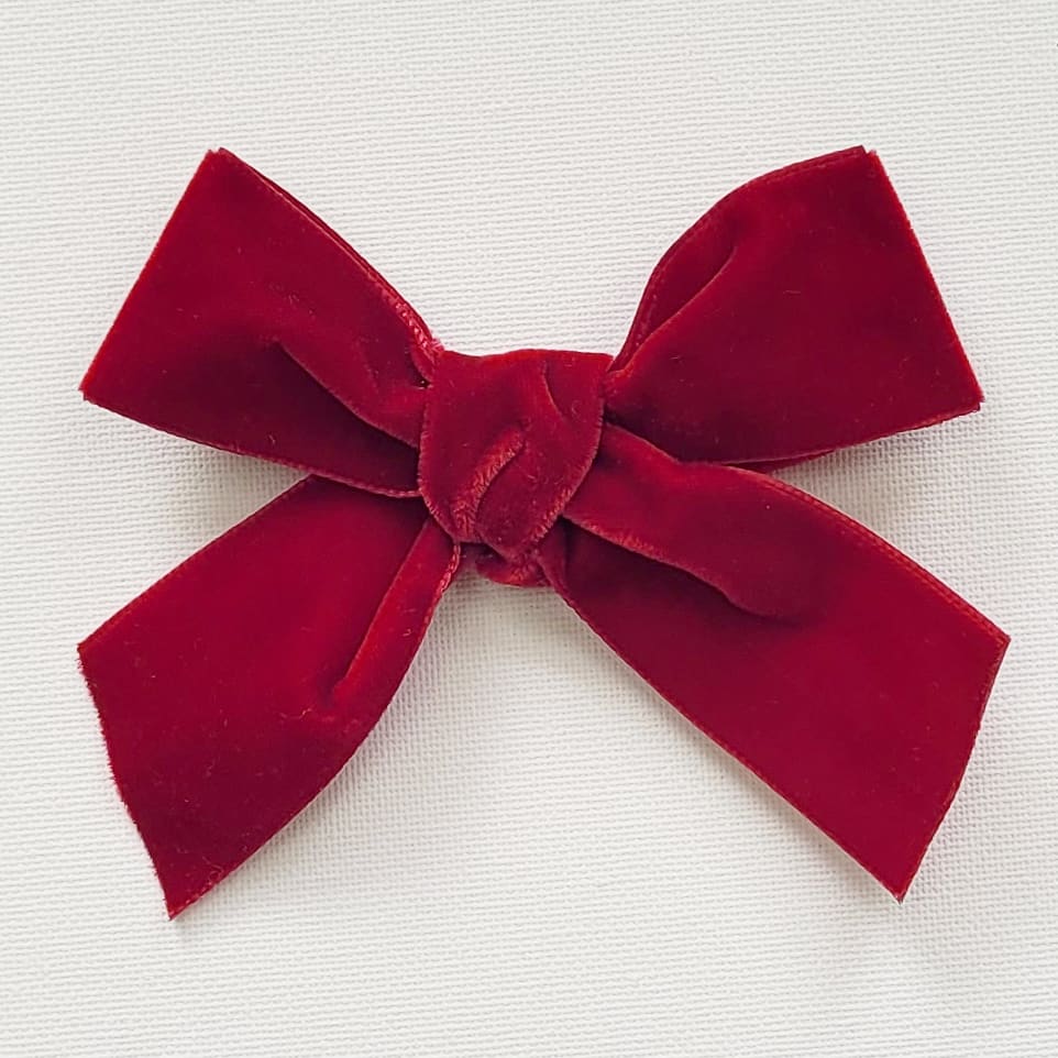 Lucia 'Velvet' Hair Bow Clip- Large