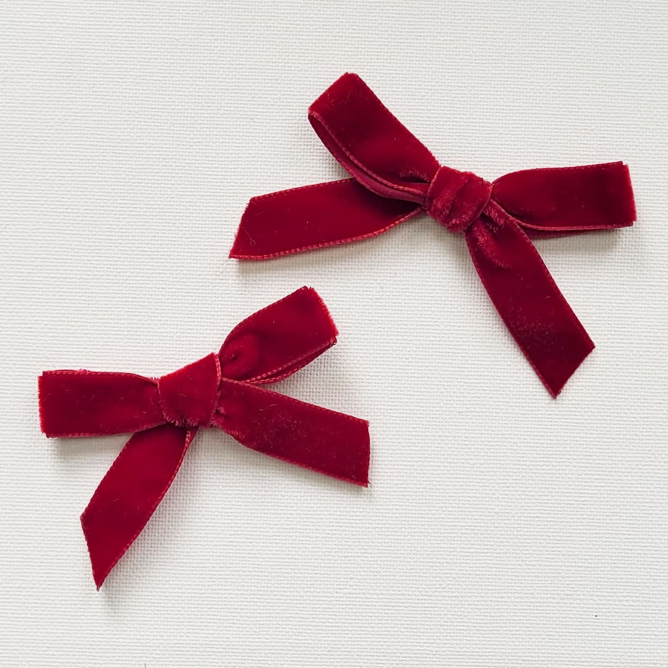 Lucia 'Velvet' Hair Bow Clip (Set of 2) - Small
