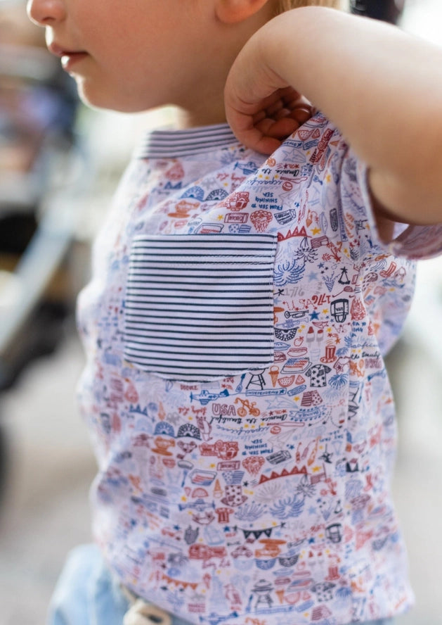 USA Kids Pocket Tee