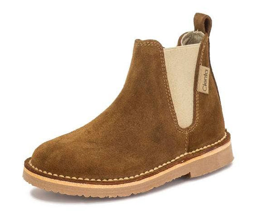 Tan Suede Zipper Boot