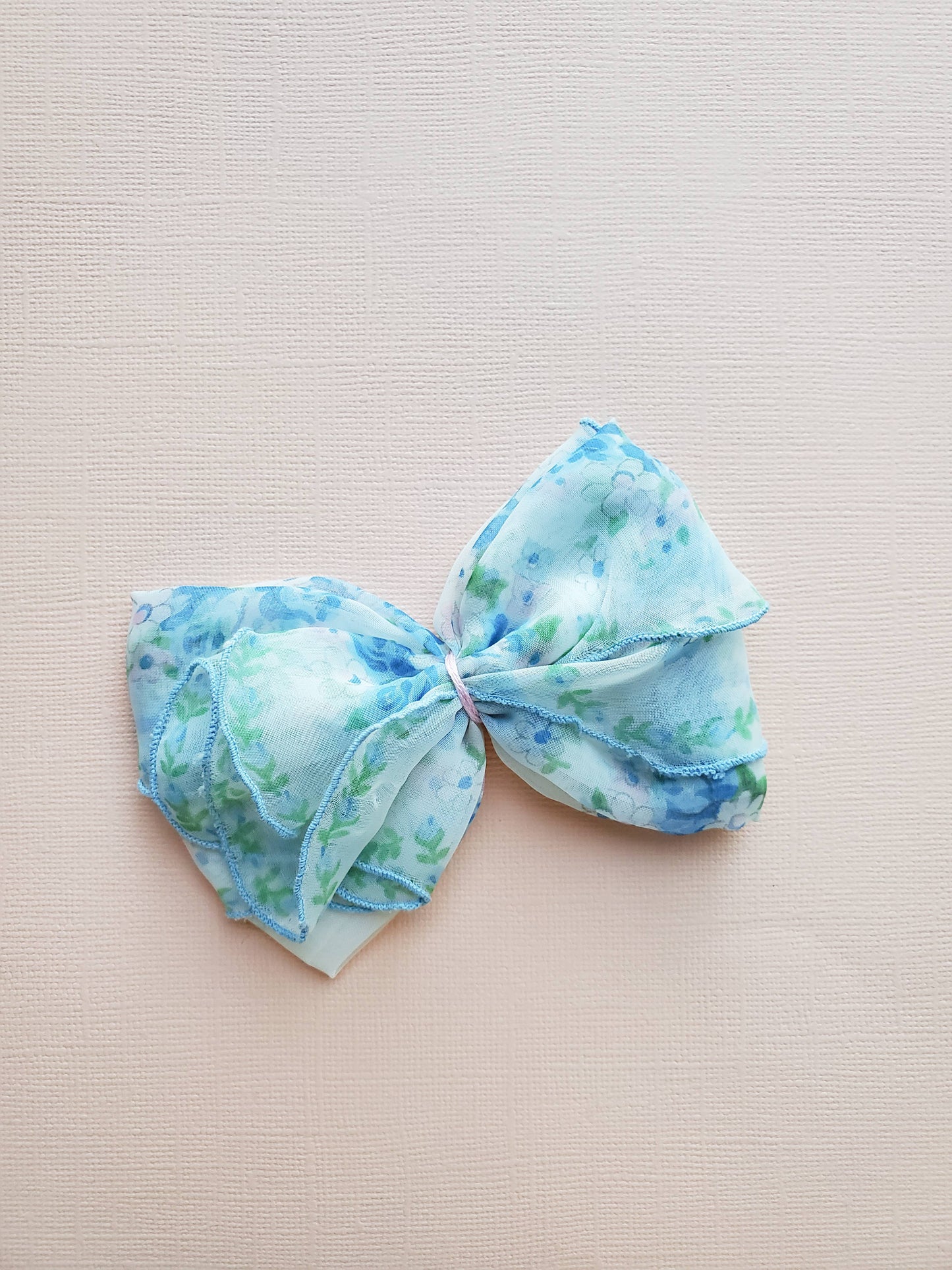 Mia Custom Vintage Handkerchief Blue Bow