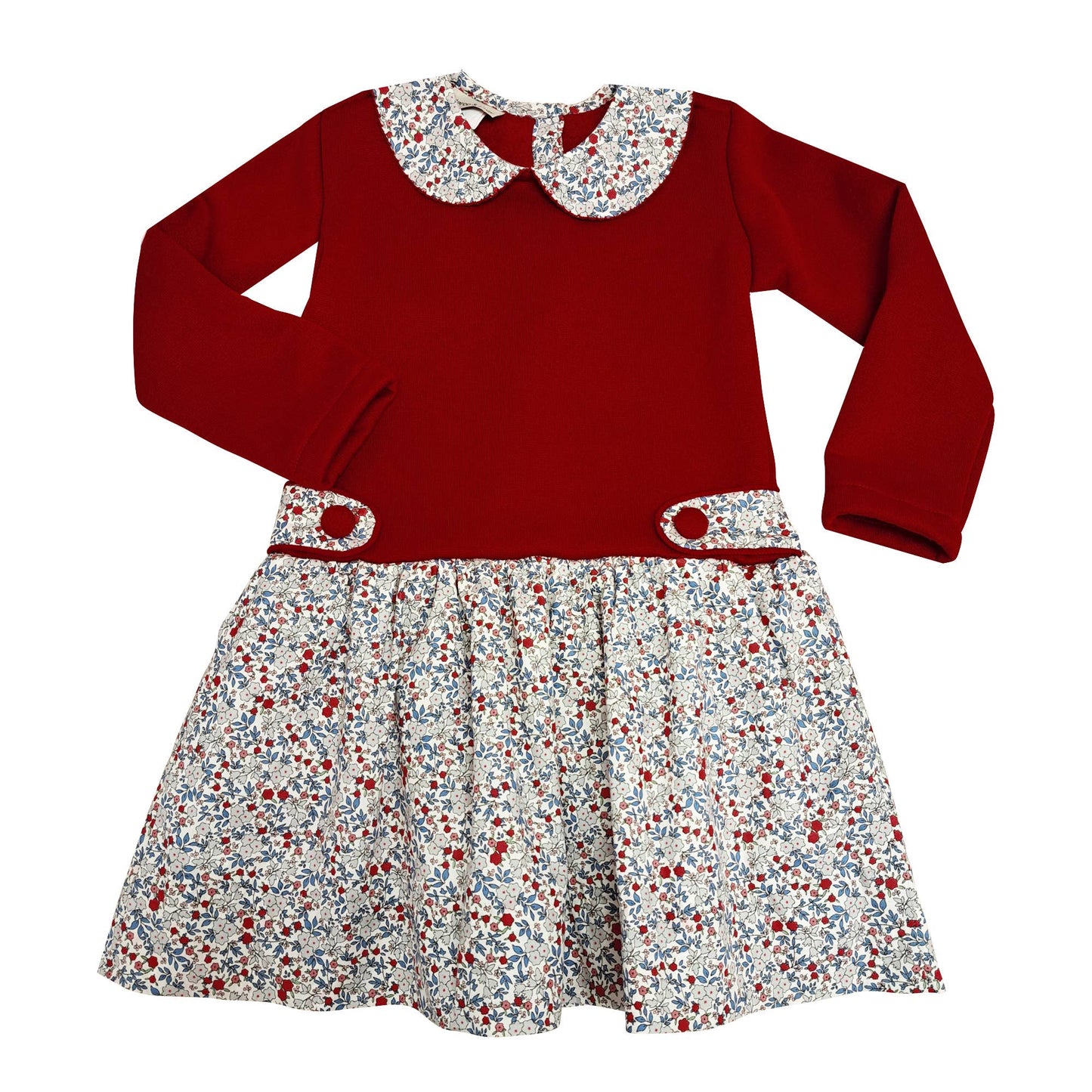 Callie & Carter Christmas Fleece Floral Dress