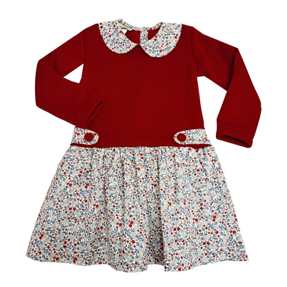 Callie & Carter Christmas Fleece Floral Dress