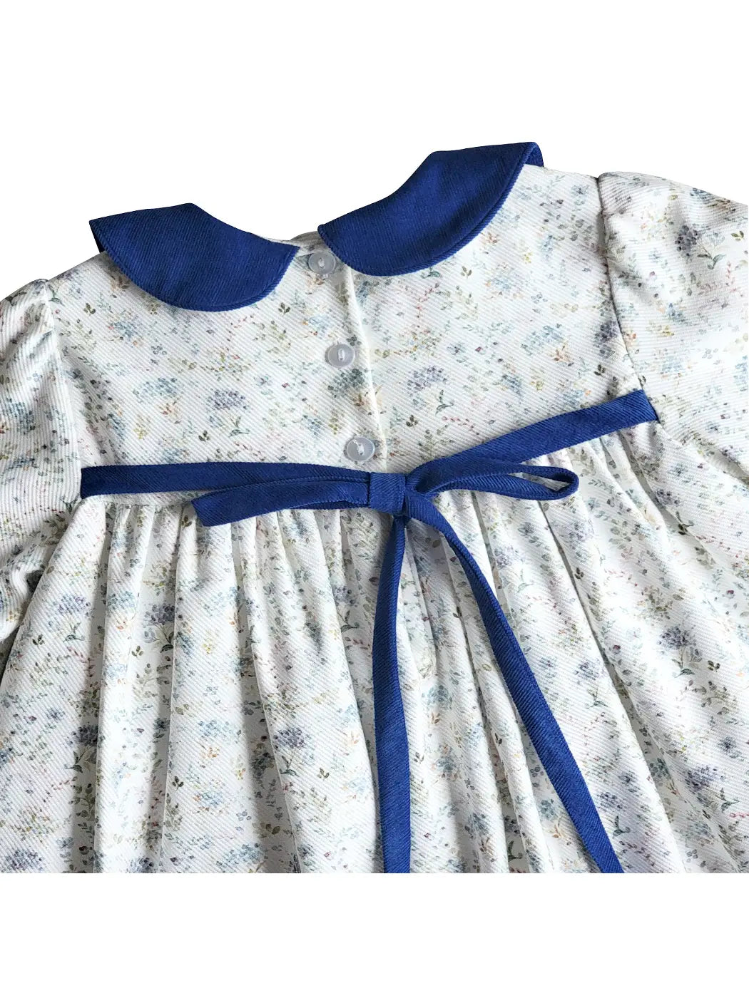 Mia Long Sleeve Fall Blue Flowers Girl's Float Dress