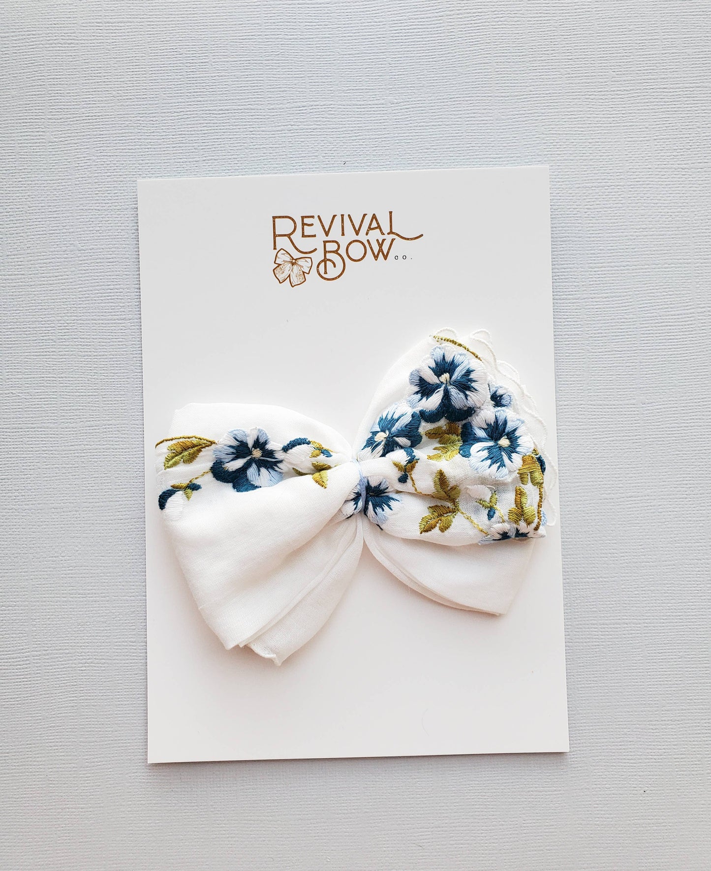 Mia Custom Vintage Handkerchief Blue Bow