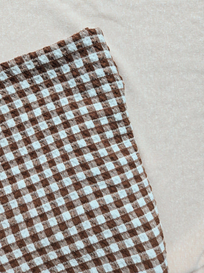 Fable Bow on Clip • Brown Gingham