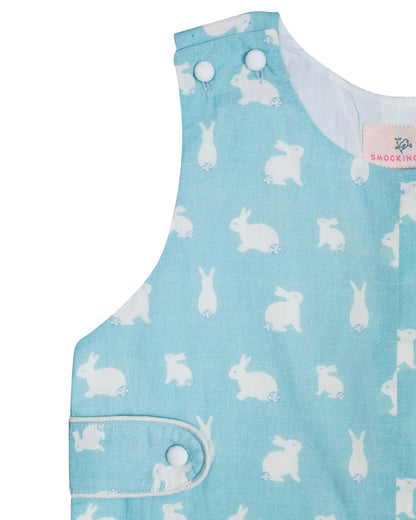 Hoppy Bunny Blue Shortall