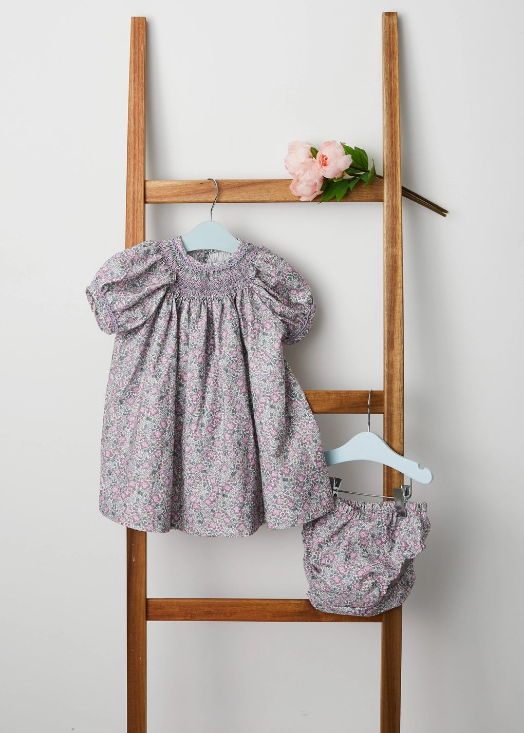 Violet Baby Girl's Dress in Smock Jersey