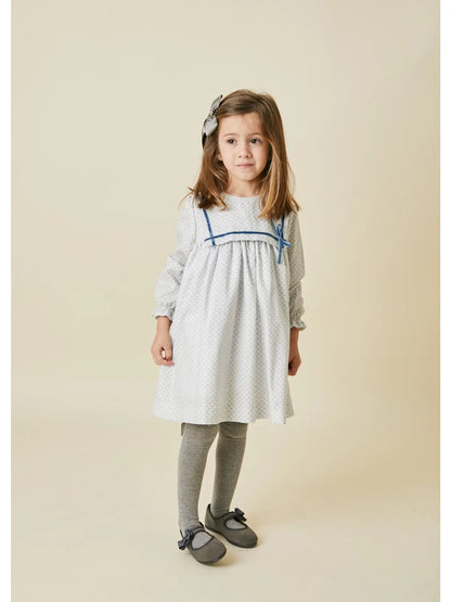 Adriatico Long Sleeve Girl's Sailor Collar Dress