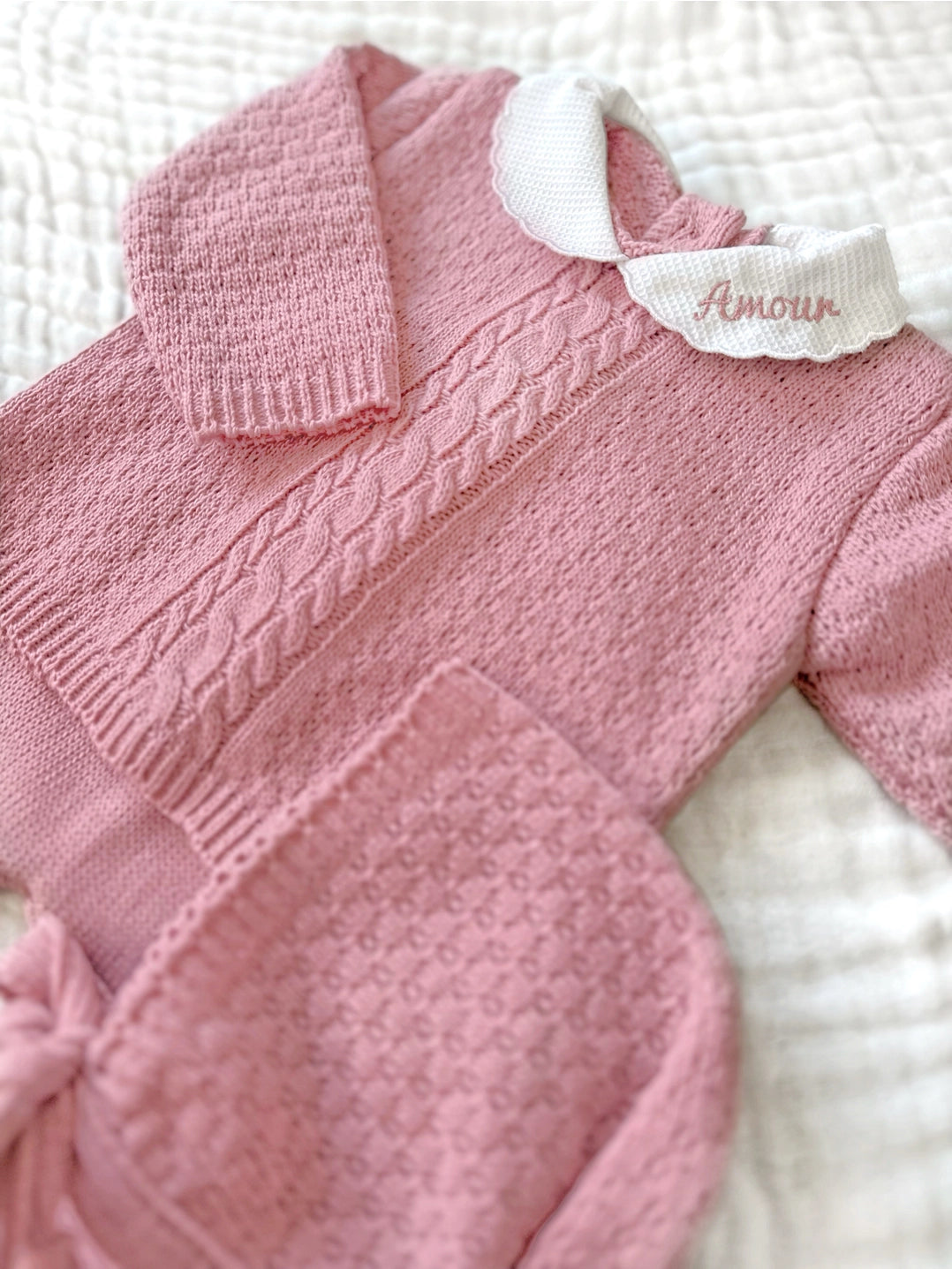 Pink Blossom Layette Set