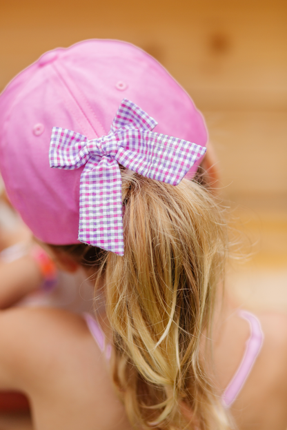 Cowboy Boot Bow Baseball Hat (Baby, Youth): Youth