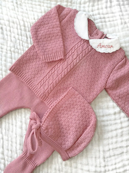 Pink Blossom Layette Set