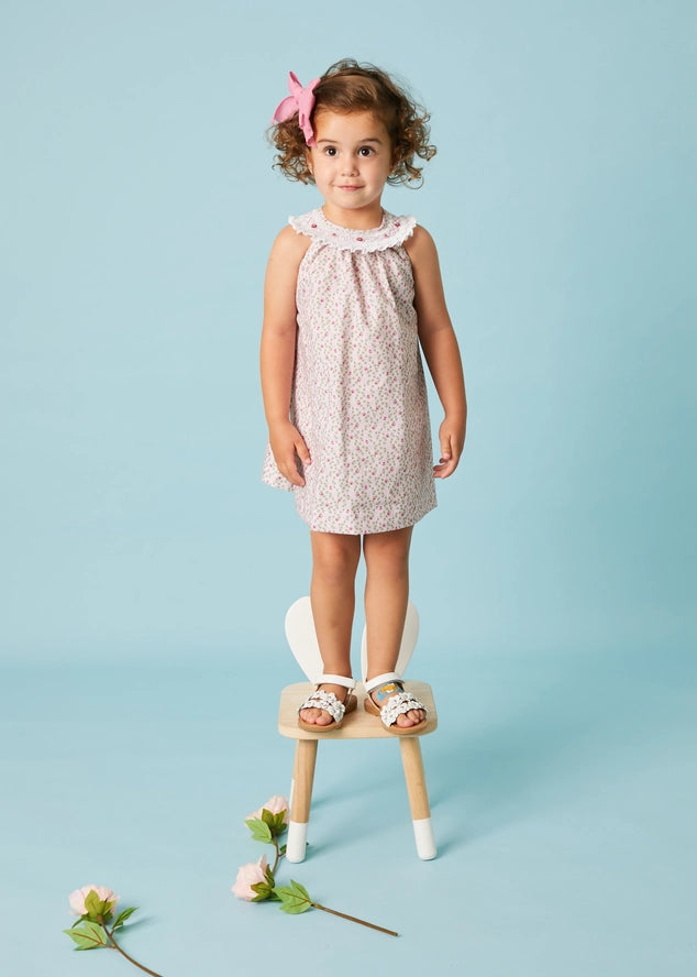 Bishop Girl's Baby Dress in Smock “Alejandra” Knit