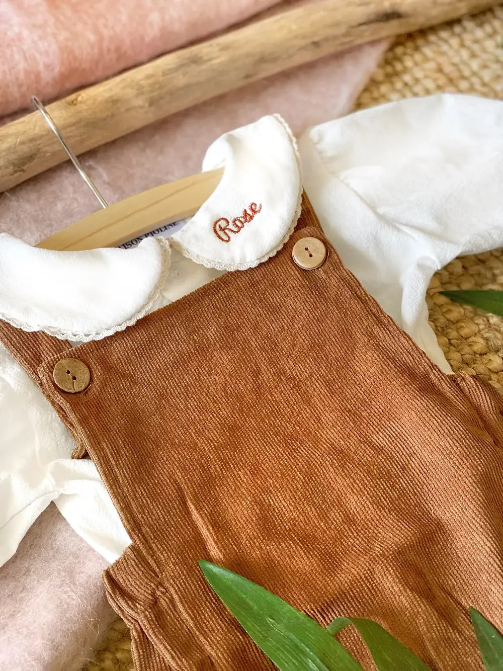 Brown Corduroy Romper