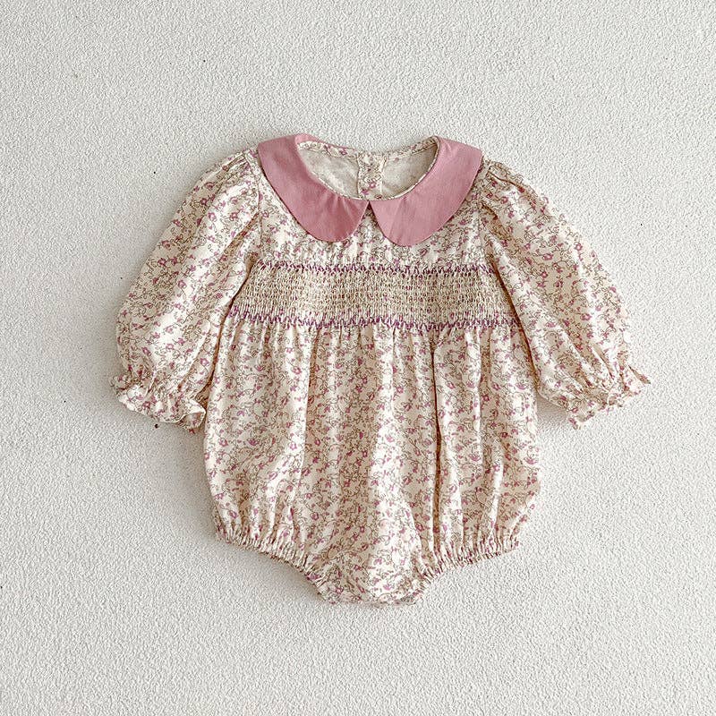 Autumn Pink Floral Matching Sister Dress