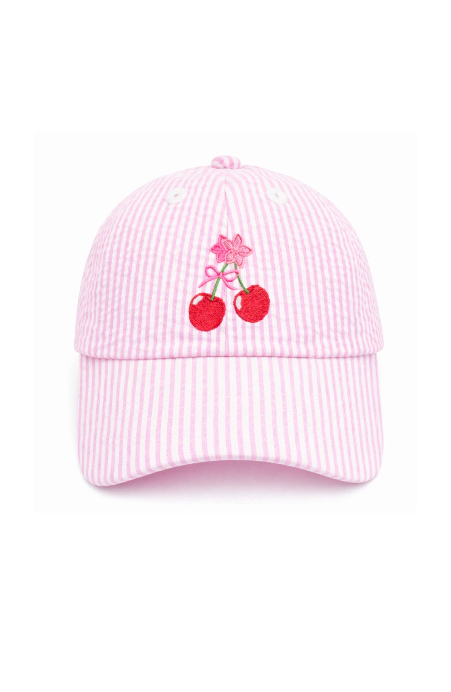 Cherry Azalea Bow Baseball Hat: Youth (2-8)