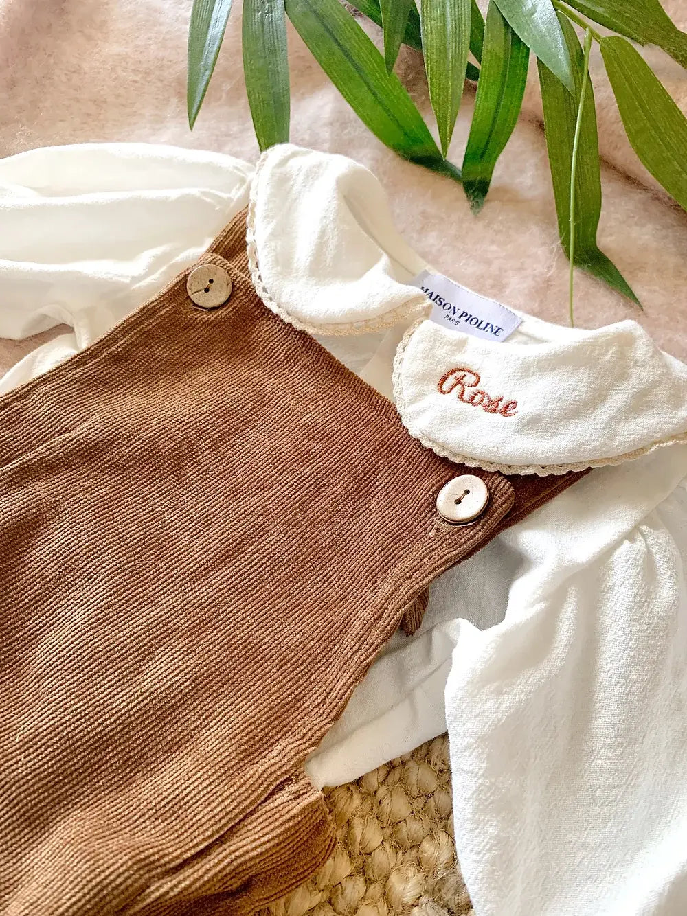 Brown Corduroy Romper