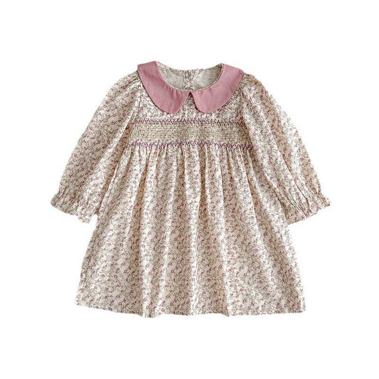 Autumn Pink Floral Matching Sister Dress