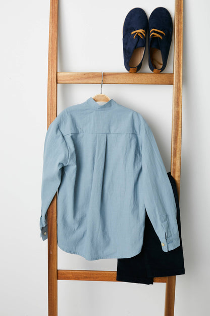 BOY'S LIGHT BLUE LONG SLEEVE SHIRT: 2ND