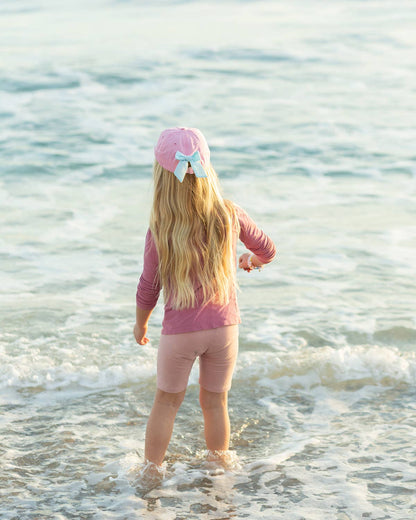 Pink Mermaid Bow Baseball Hat (Baby, Youth): Youth