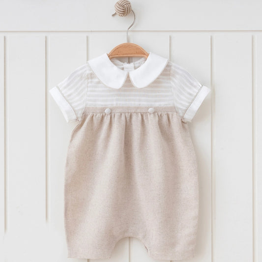 Elegant Style Boy's Natural Romper